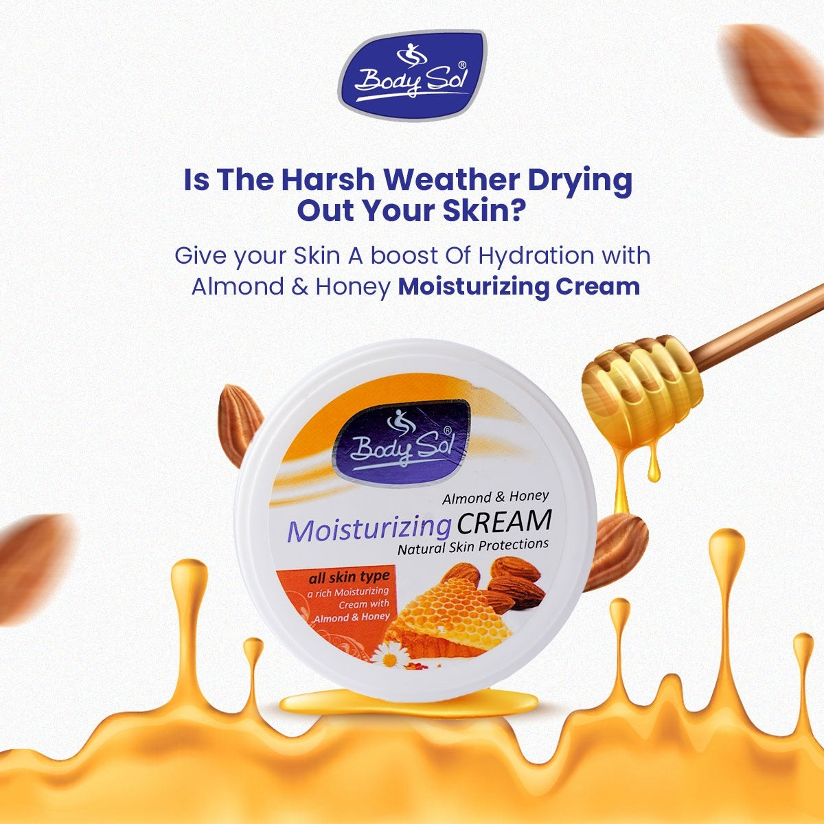 Body Sol Almond Moisturizing Cream
