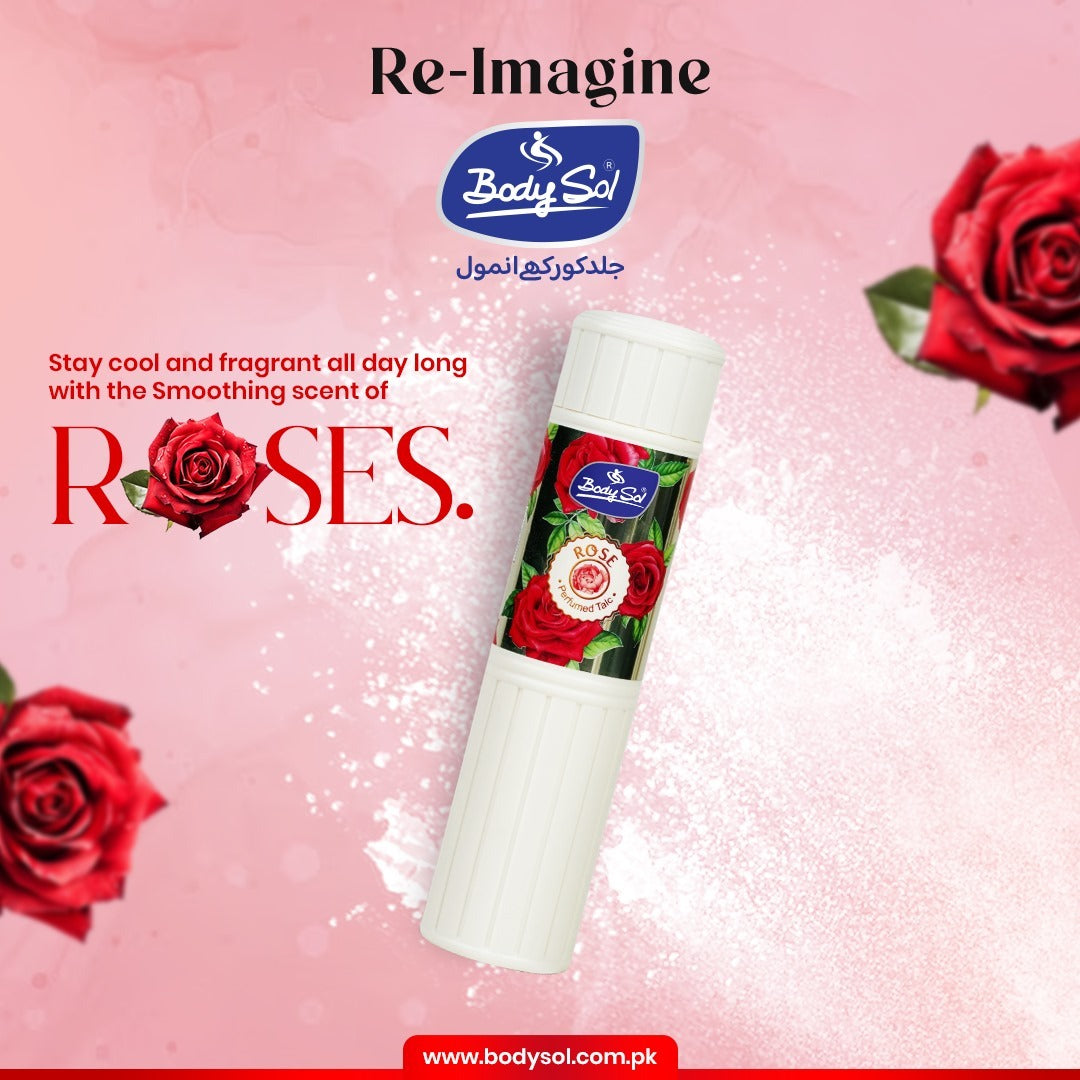 Body Sol Rose Perfumed Talcum Powder