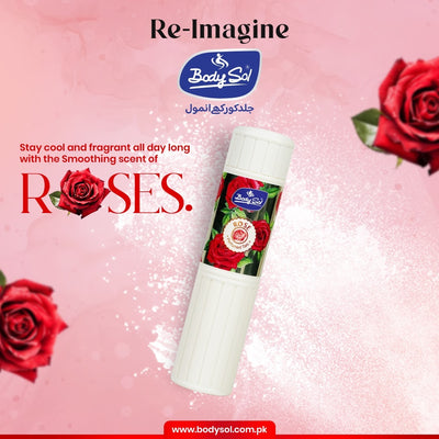 Body Sol Rose Perfumed Talcum Powder